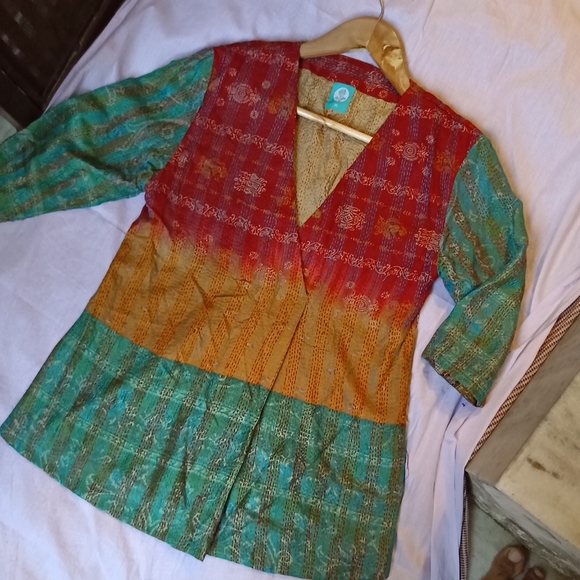 Handmade Dresses & Skirts - Kantha Handwork embroidery top